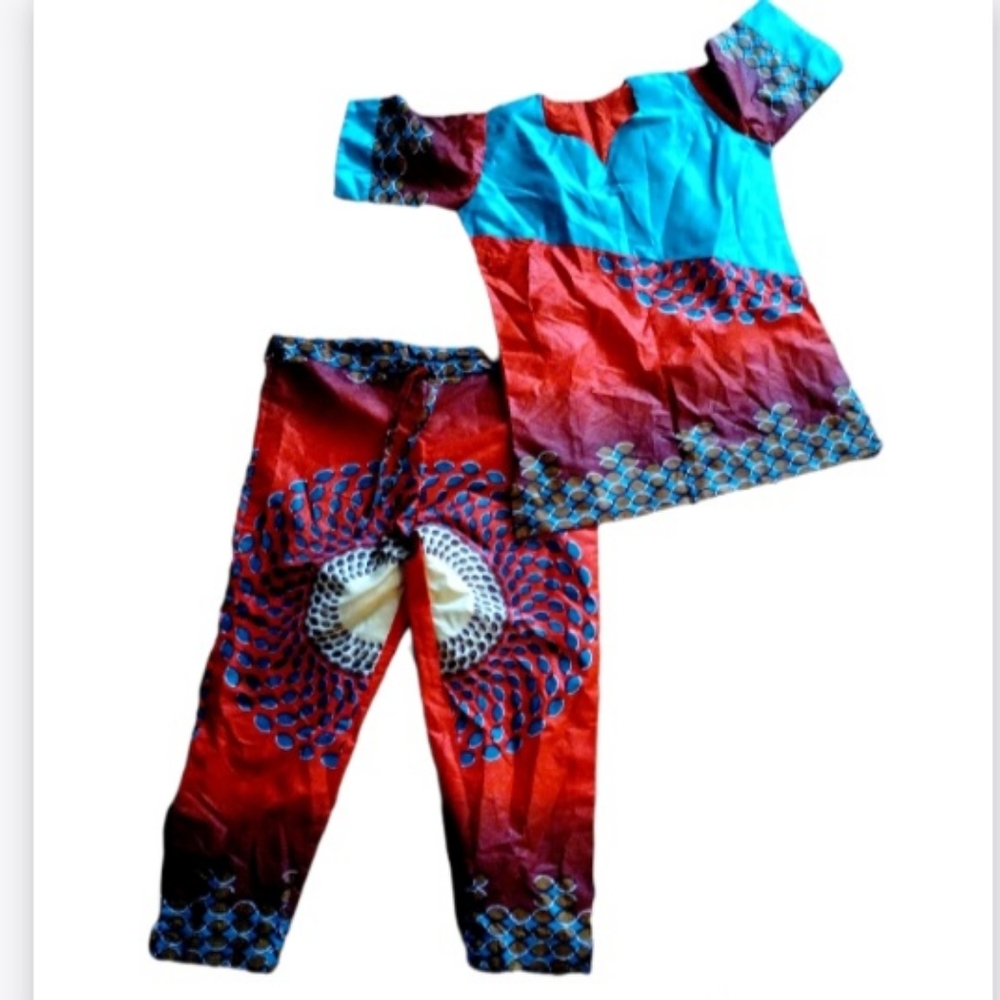 Ladies Vintage Custom Made African Pants set L/Xl